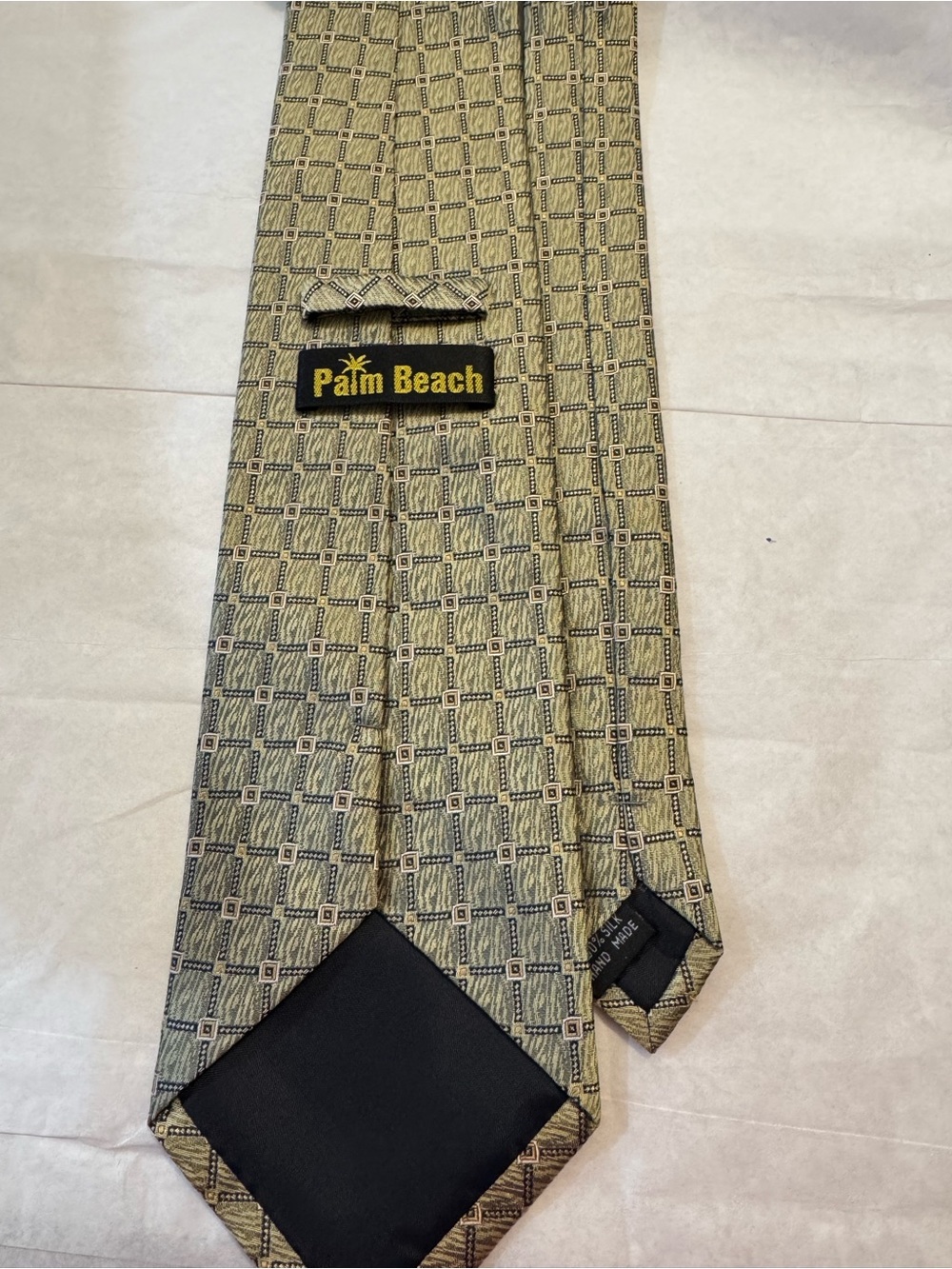 Men's Gold Geometric Silk Tie